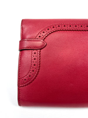 HERMES - GHILLIES KELLY WALLET IN ROUGE GARANCE SWIFT LEATHER