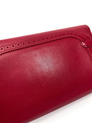 HERMES - GHILLIES KELLY WALLET IN ROUGE GARANCE SWIFT LEATHER