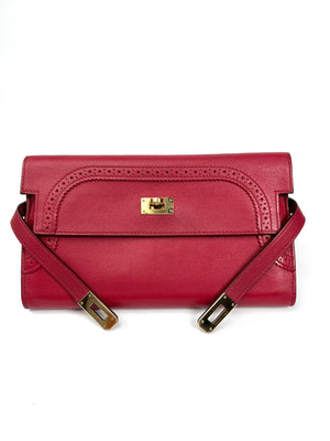 HERMES - GHILLIES KELLY WALLET IN ROUGE GARANCE SWIFT LEATHER