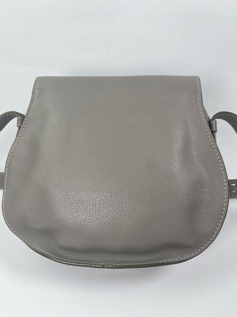 CHLOE - MARCIE MEDIUM SADDLE BAG IN CASHMERE GREY