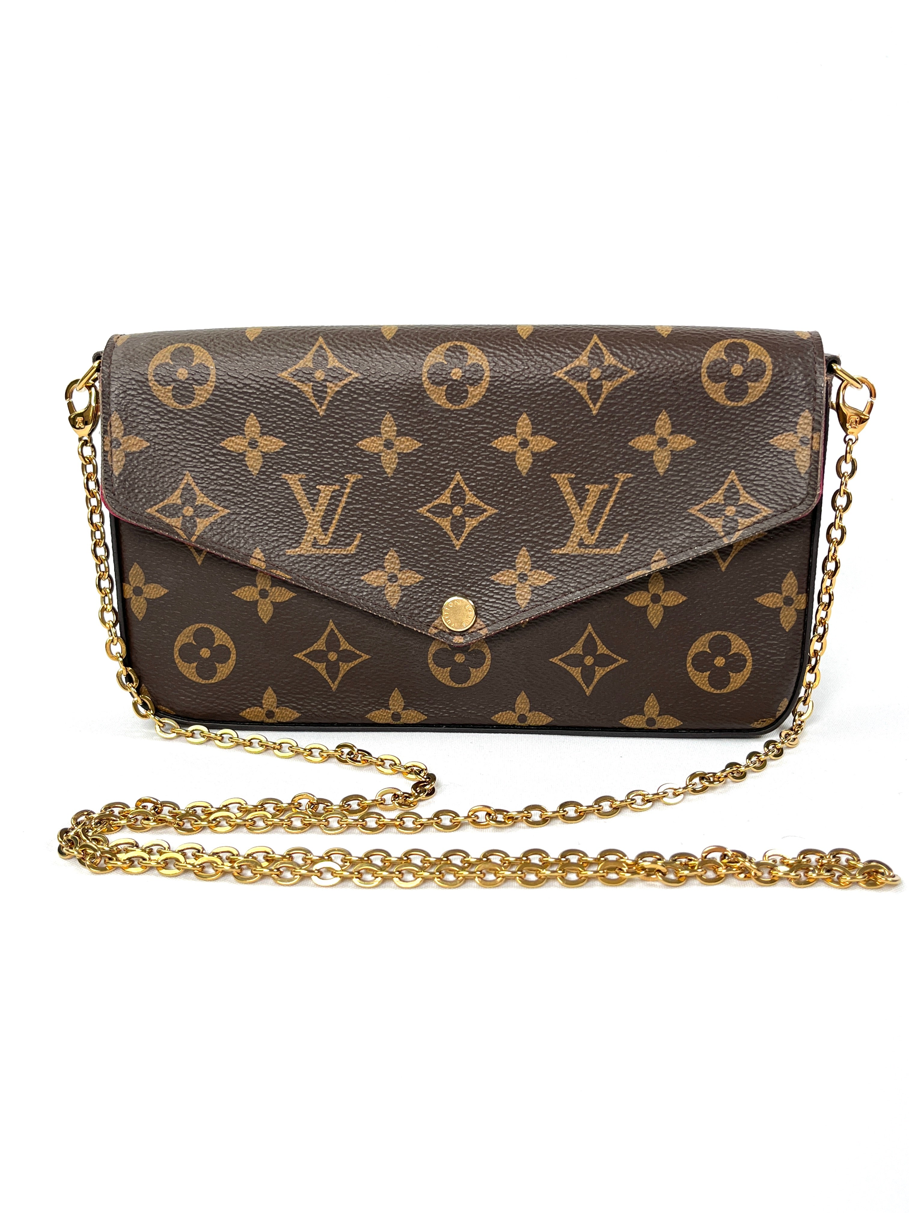 LOUIS VUITTON FELICIE POCHETTE IN MONOGRAM CANVAS RE.LUXE AU