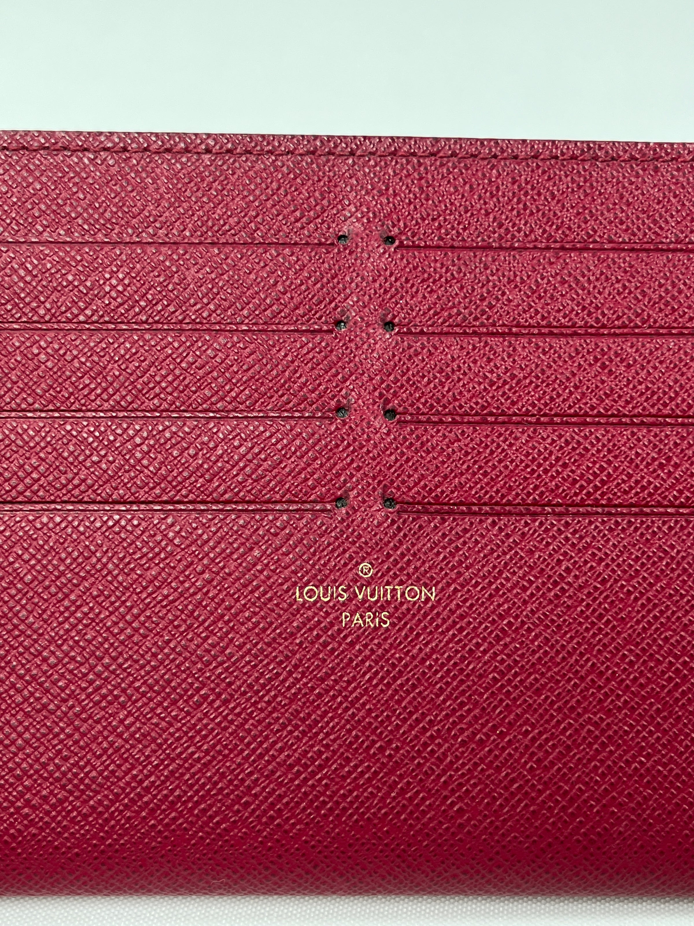 Louis Vuitton Calfskin Pochette Felicie Card Holder Insert Fuchsia