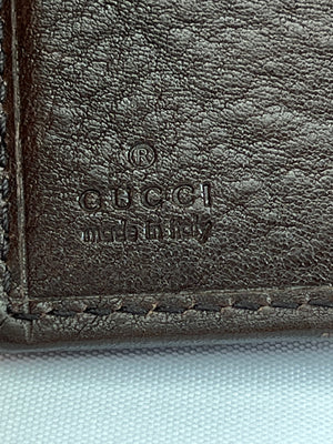 GUCCI - BEIGE/BROWN GG CANVAS & LEATHER WALLET