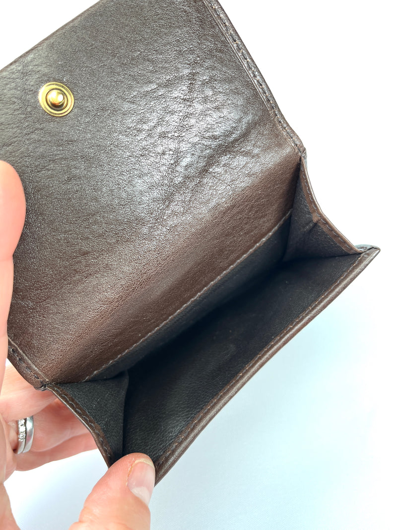 GUCCI - BEIGE/BROWN GG CANVAS & LEATHER WALLET