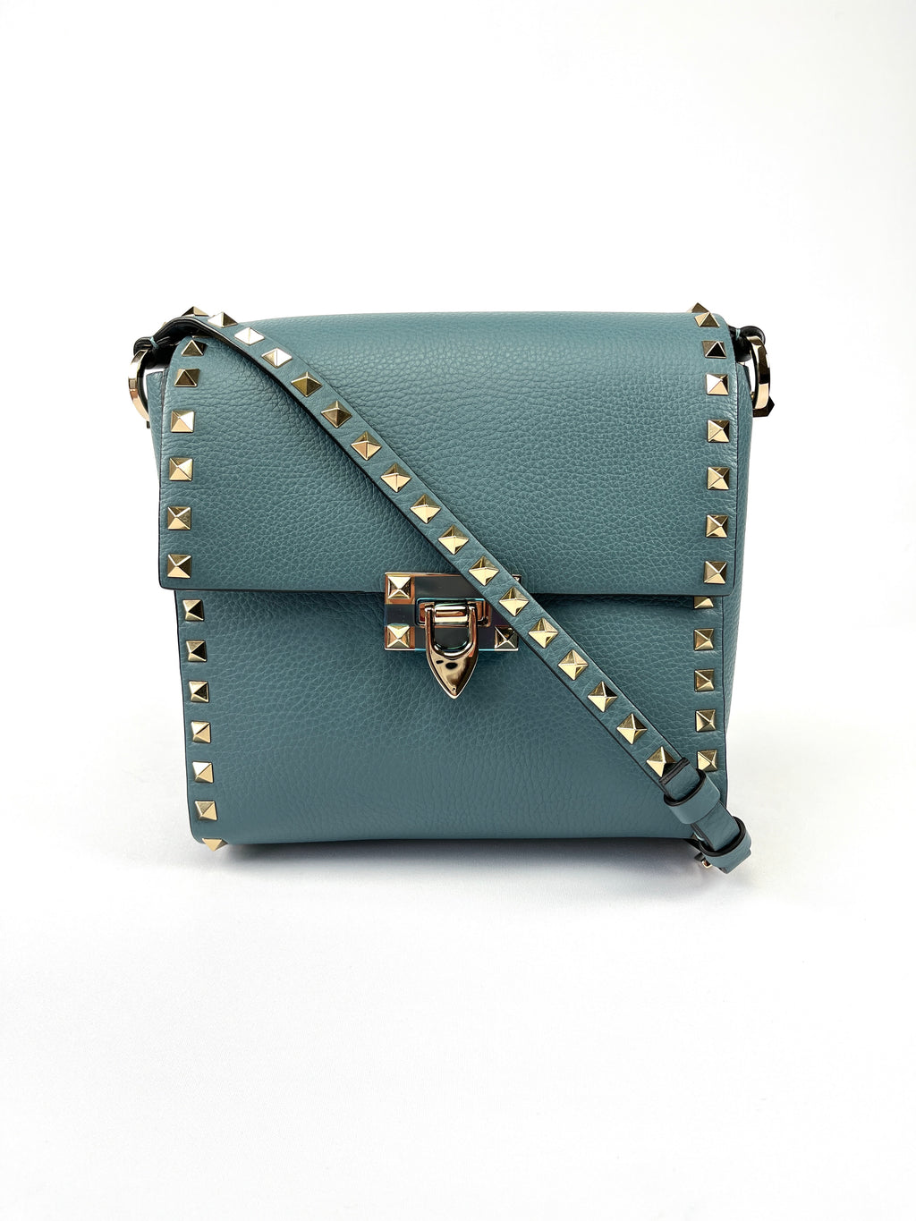 VALENTINO - ROCKSTUD VERTICAL CROSS BODY BAG AMADEUS BLUE