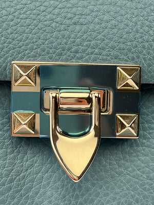 VALENTINO - ROCKSTUD VERTICAL CROSS BODY BAG AMADEUS BLUE