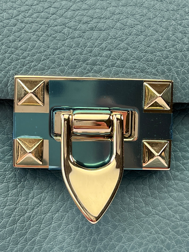 VALENTINO - ROCKSTUD VERTICAL CROSS BODY BAG AMADEUS BLUE