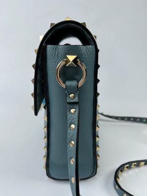VALENTINO - ROCKSTUD VERTICAL CROSS BODY BAG AMADEUS BLUE
