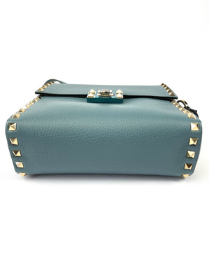 VALENTINO - ROCKSTUD VERTICAL CROSS BODY BAG AMADEUS BLUE