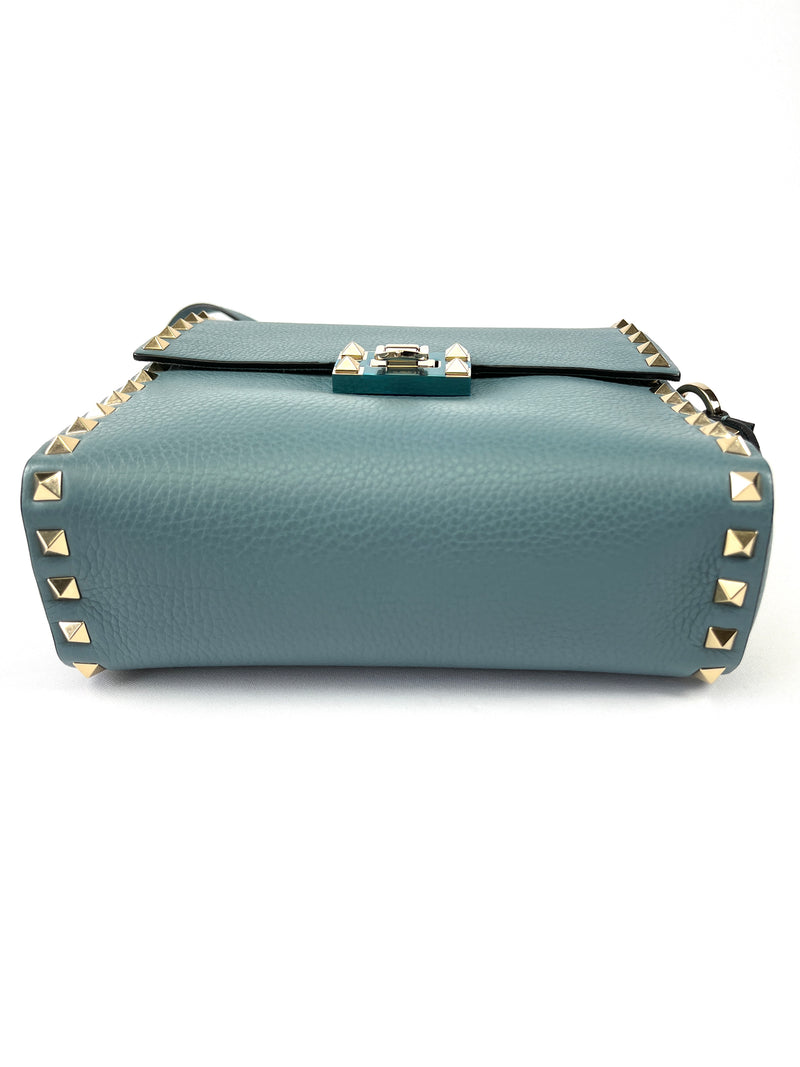 VALENTINO - ROCKSTUD VERTICAL CROSS BODY BAG AMADEUS BLUE