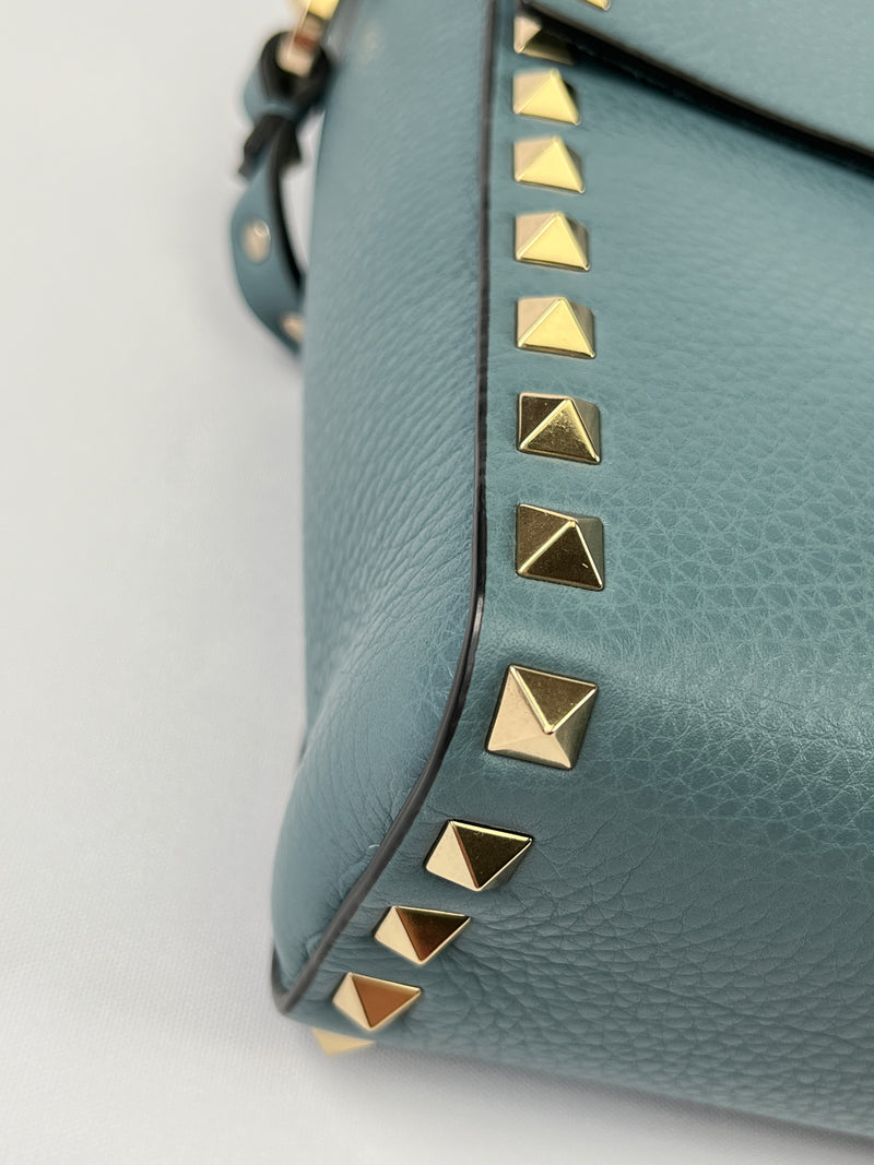 VALENTINO - ROCKSTUD VERTICAL CROSS BODY BAG AMADEUS BLUE