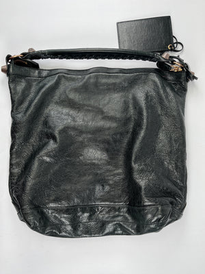 BALENCIAGA - DAY HOBO MOTORCYCLE BAG BLACK