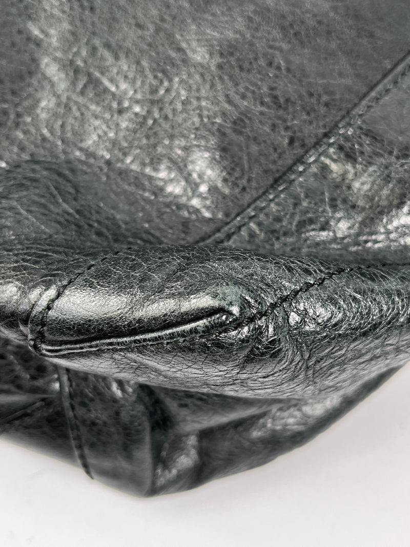 BALENCIAGA - DAY HOBO MOTORCYCLE BAG BLACK
