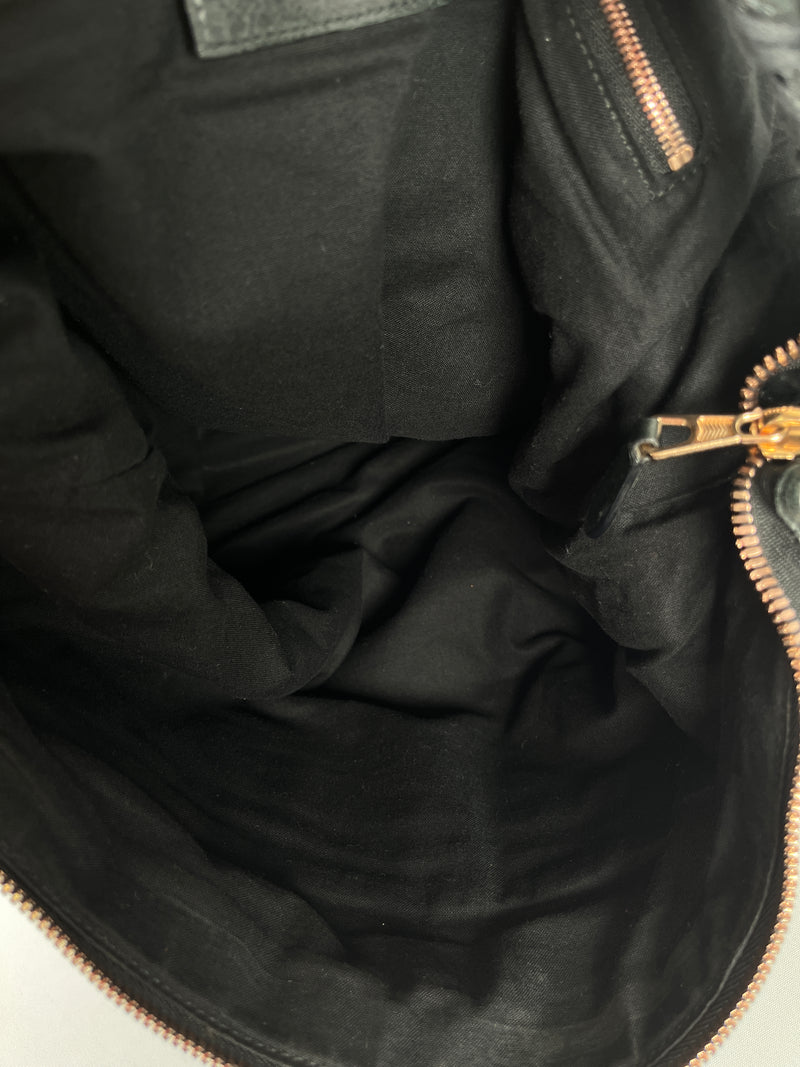 BALENCIAGA - DAY HOBO MOTORCYCLE BAG BLACK