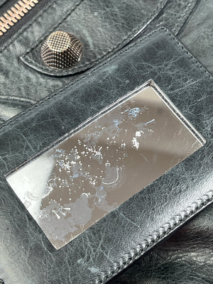 BALENCIAGA - DAY HOBO MOTORCYCLE BAG BLACK