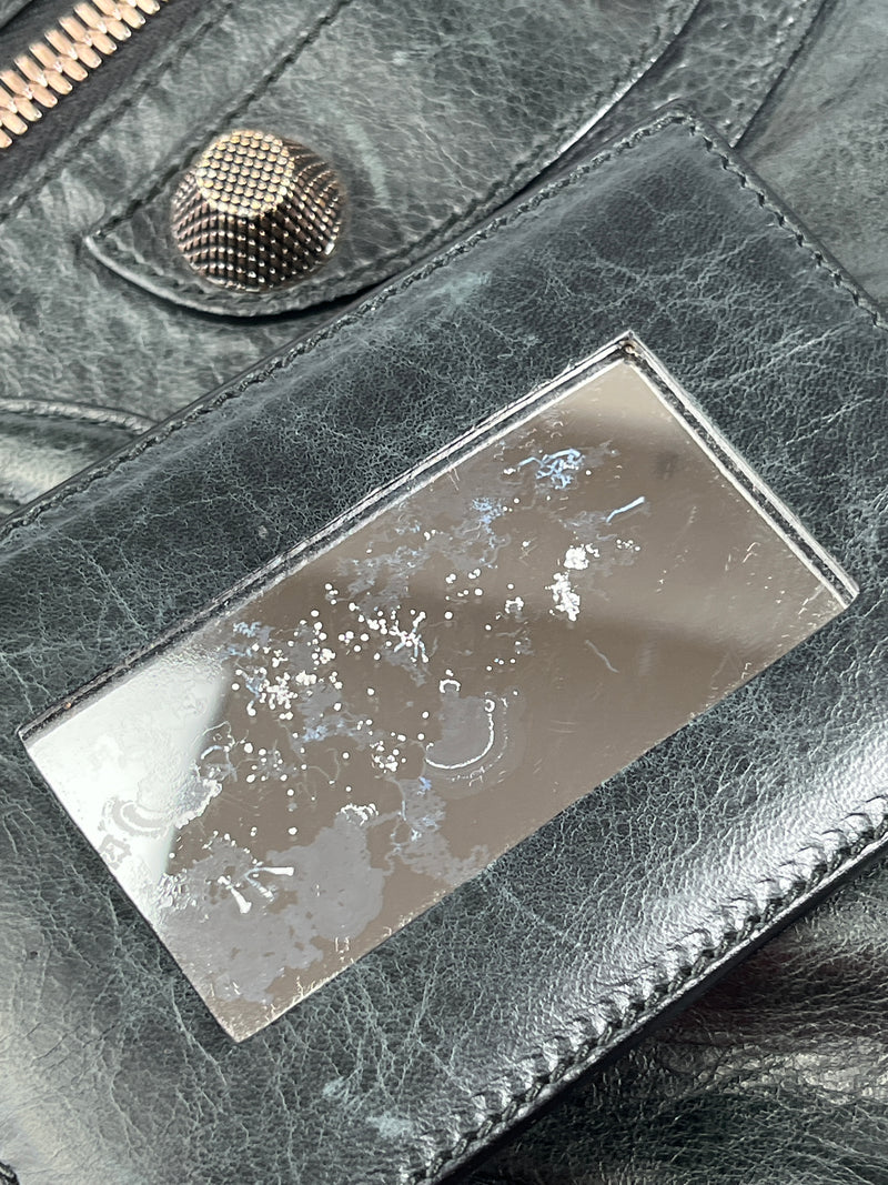 BALENCIAGA - DAY HOBO MOTORCYCLE BAG BLACK