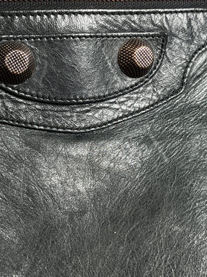 BALENCIAGA - DAY HOBO MOTORCYCLE BAG BLACK