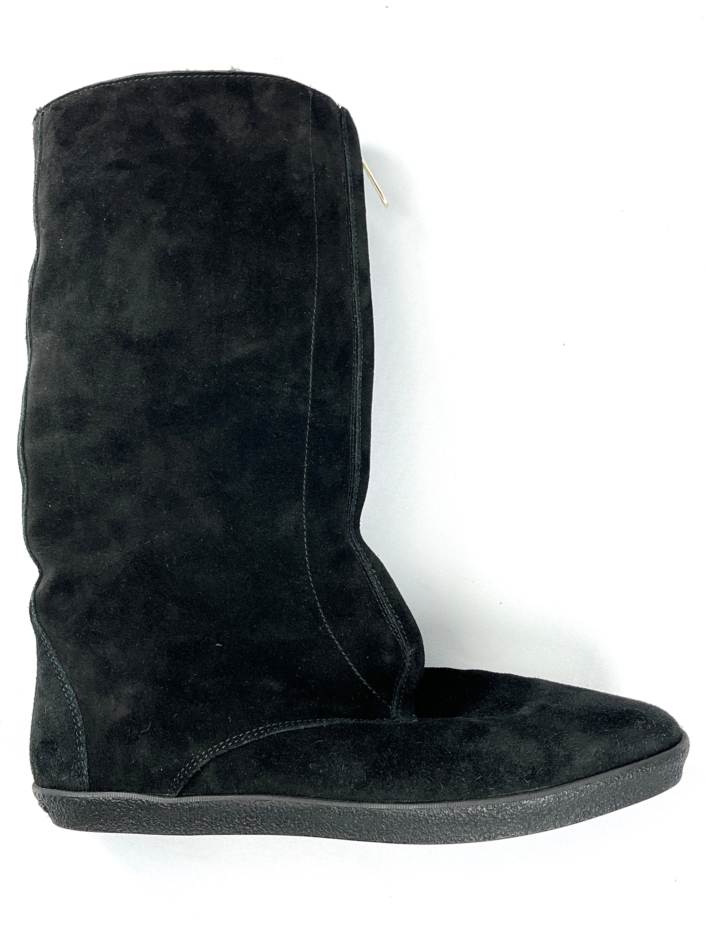 BURBERRY STANMORE BLACK SUEDE LEATHER BOOTS SZ 39 RE.LUXE AU
