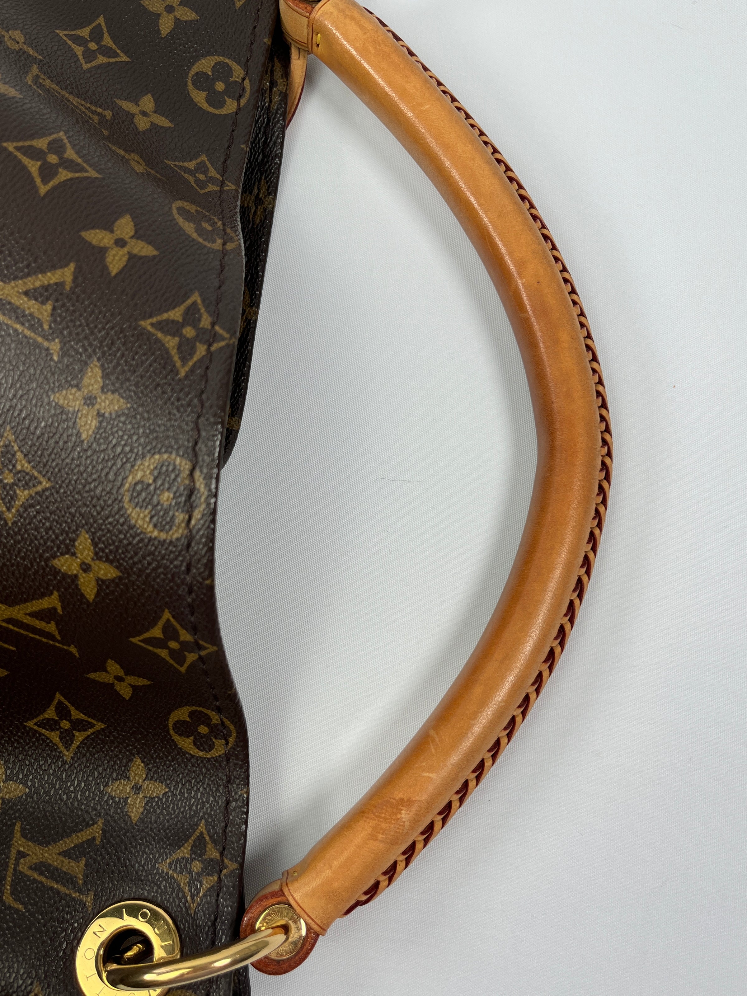 Louis Vuitton Brown Monogram Coated Canvas Artsy MM Gold Hardware