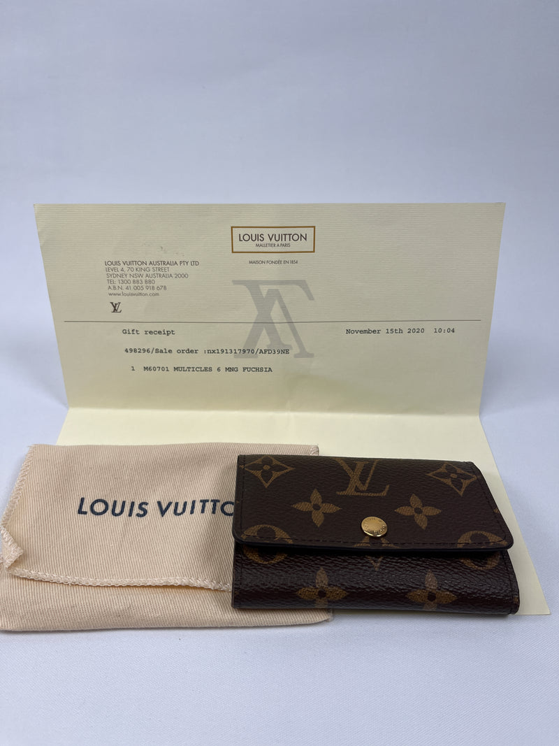 LOUIS VUITTON - MULTICLES 6 KEY HOLDER MONOGRAM CANVAS