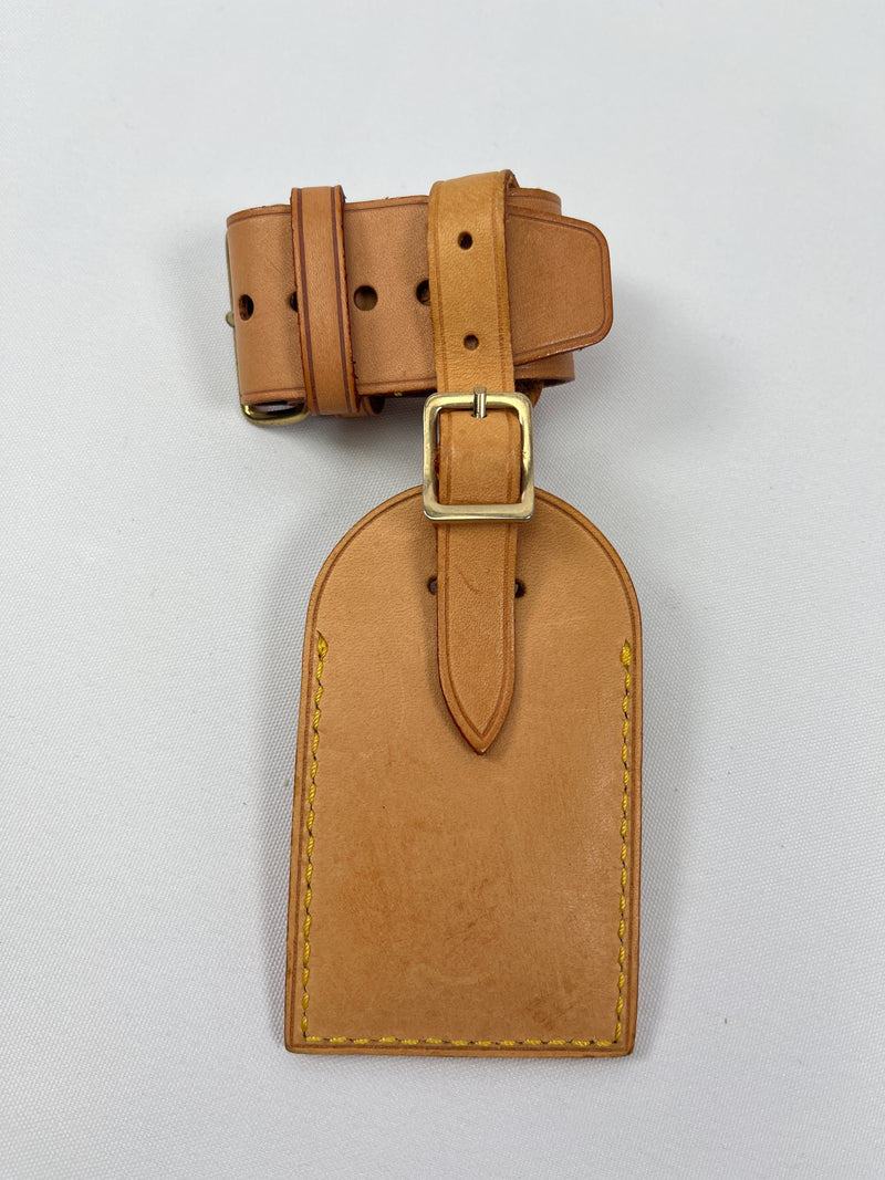 LOUIS VUITTON - VACHETTA LEATHER LUGGAGE TAG & POIGNET SET A