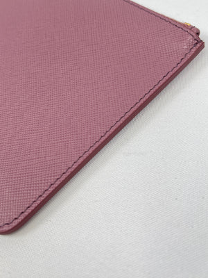 PRADA - ROSE PINK SAFFIANO LEATHER CLUTCH