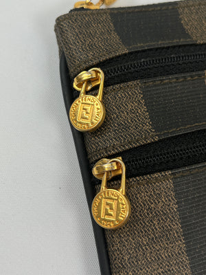 FENDI - PEQUIN STRIPE ZIP POUCH - VINTAGE