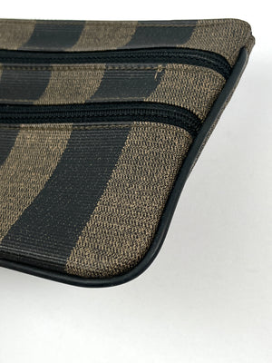 FENDI - PEQUIN STRIPE ZIP POUCH - VINTAGE