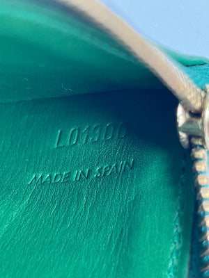 LOUIS VUITTON - GREEN EPI LEATHER POCHETTE CLES - RARE