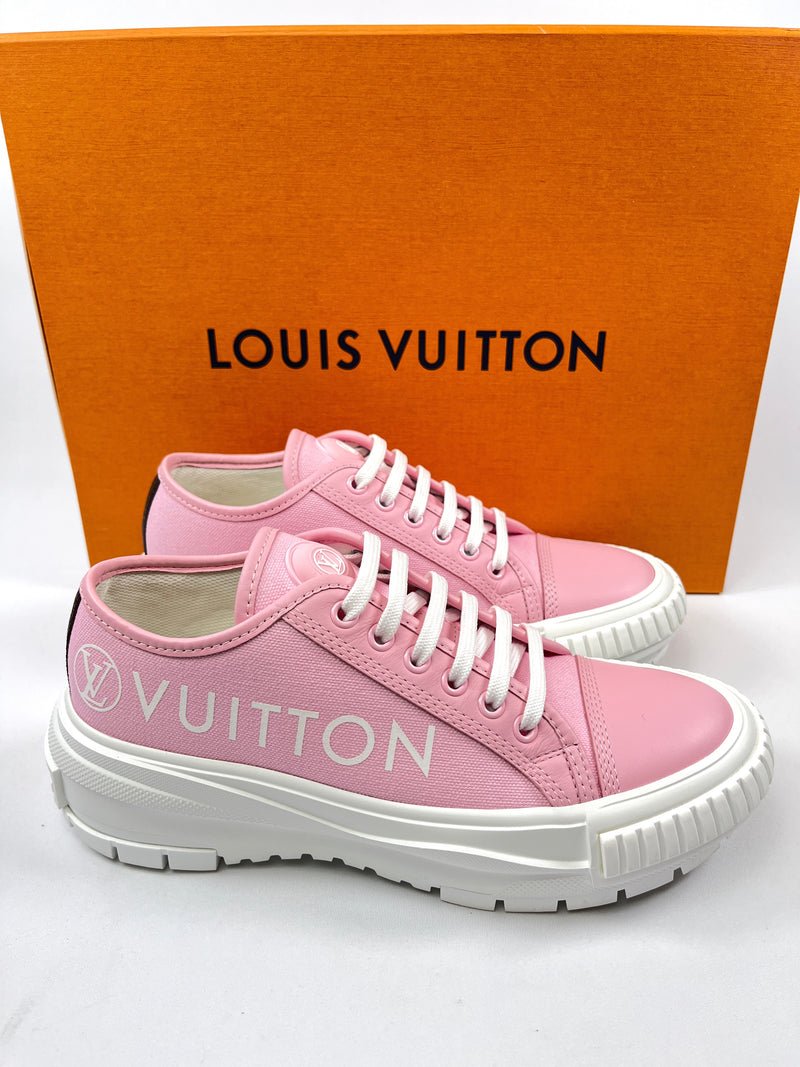 LOUIS VUITTON - SQUAD SNEAKER IN ROSE - SZ 37 WORN ONCE