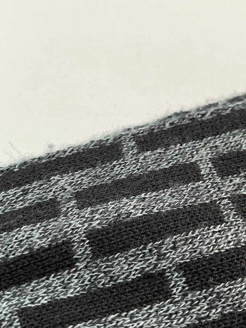 FENDI - VINTAGE ZUCCA GREY WOOL MIX SCARF - 37 x 156 CM