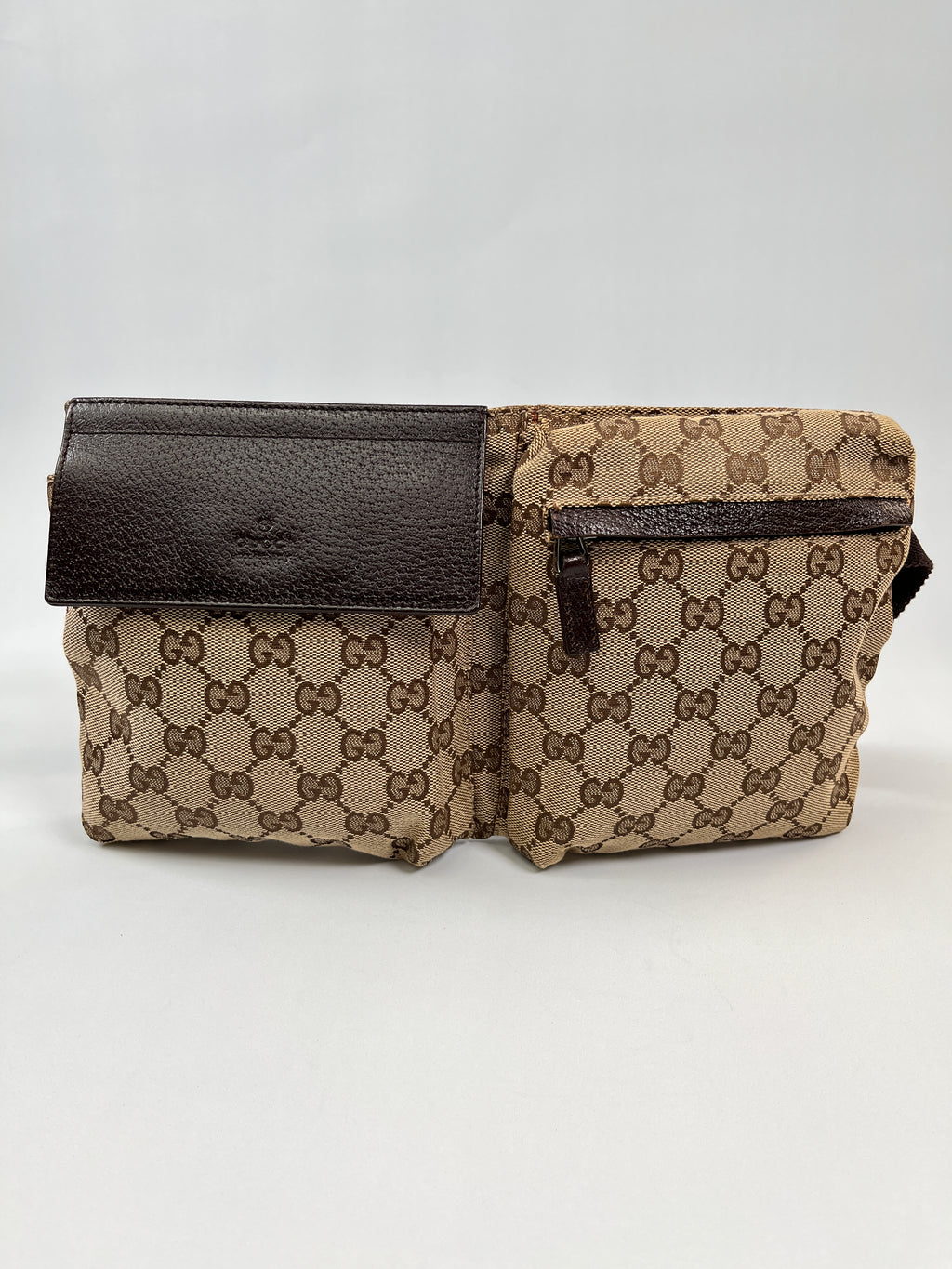 GUCCI - BEIGE GG CANVAS BELT BAG