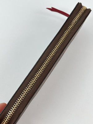LOUIS VUITTON - CLEMENCE SLIMLINE ZIPPY WALLET DAMIER EBENE