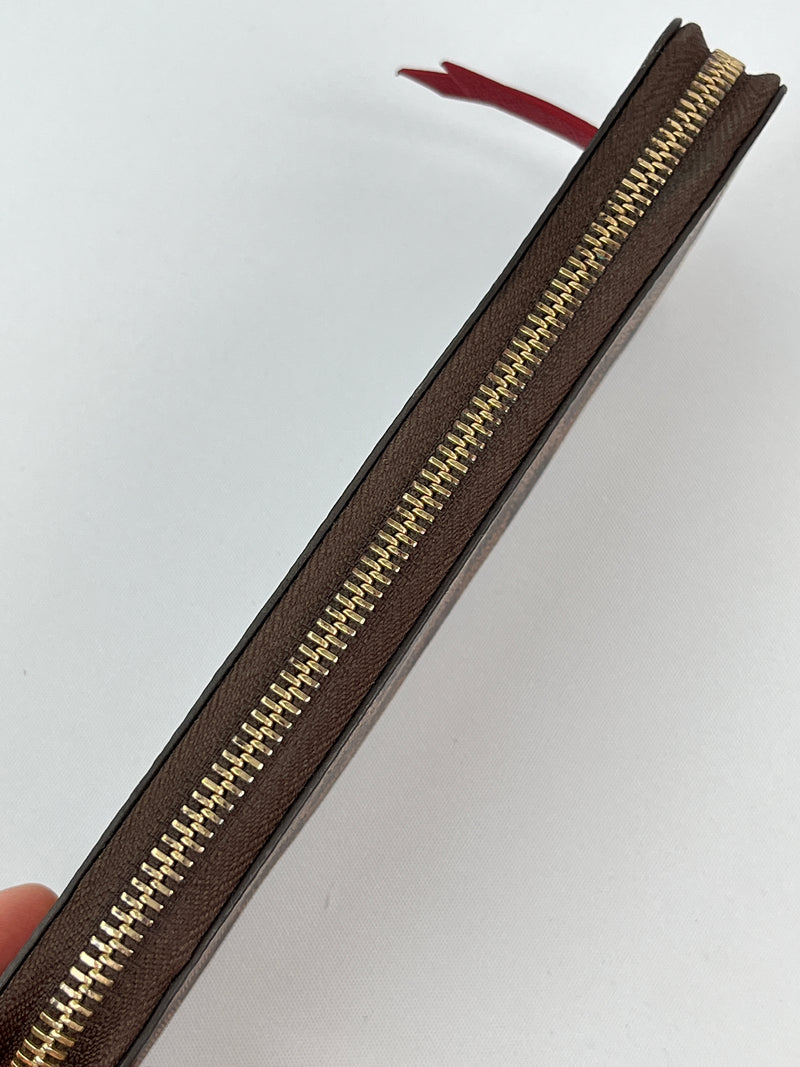LOUIS VUITTON - CLEMENCE SLIMLINE ZIPPY WALLET DAMIER EBENE