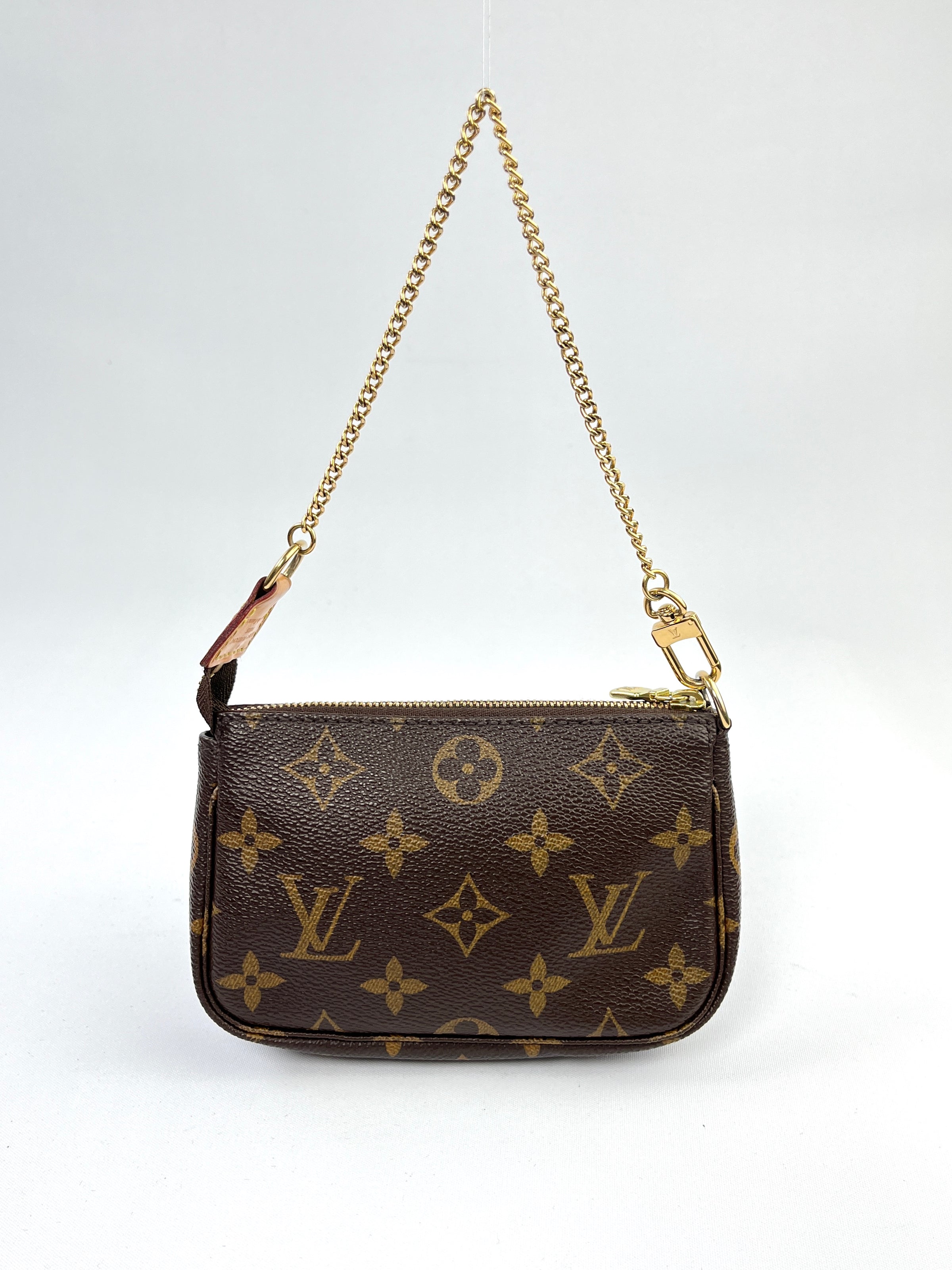 Authentic Louis Vuitton Mini Pochette Accessories Damier Ebene MADE IN 🇫🇷