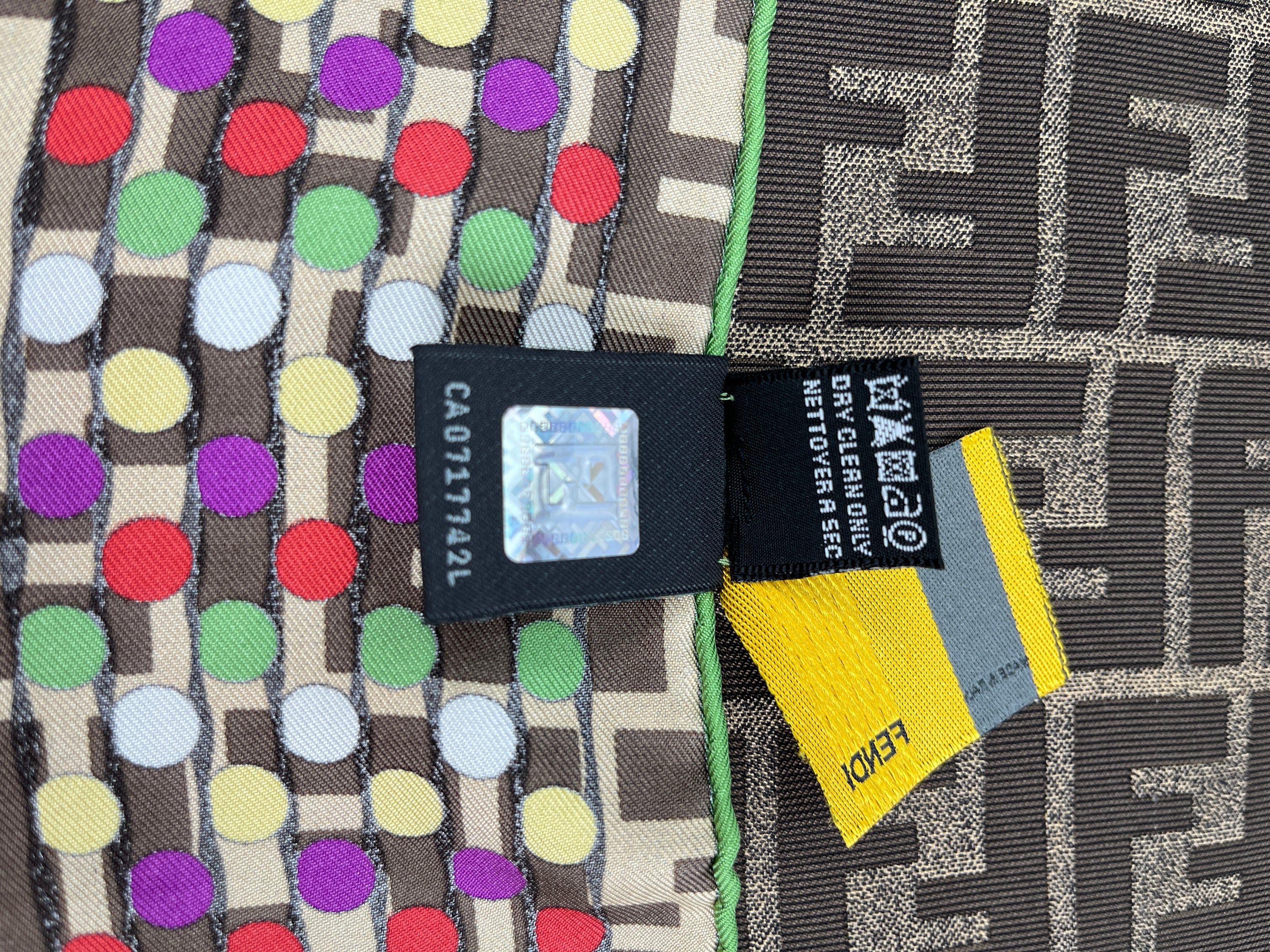 FENDI - FF ZUCCA SCARF 100% SILK - 56 X 56 CM – RE.LUXE AU