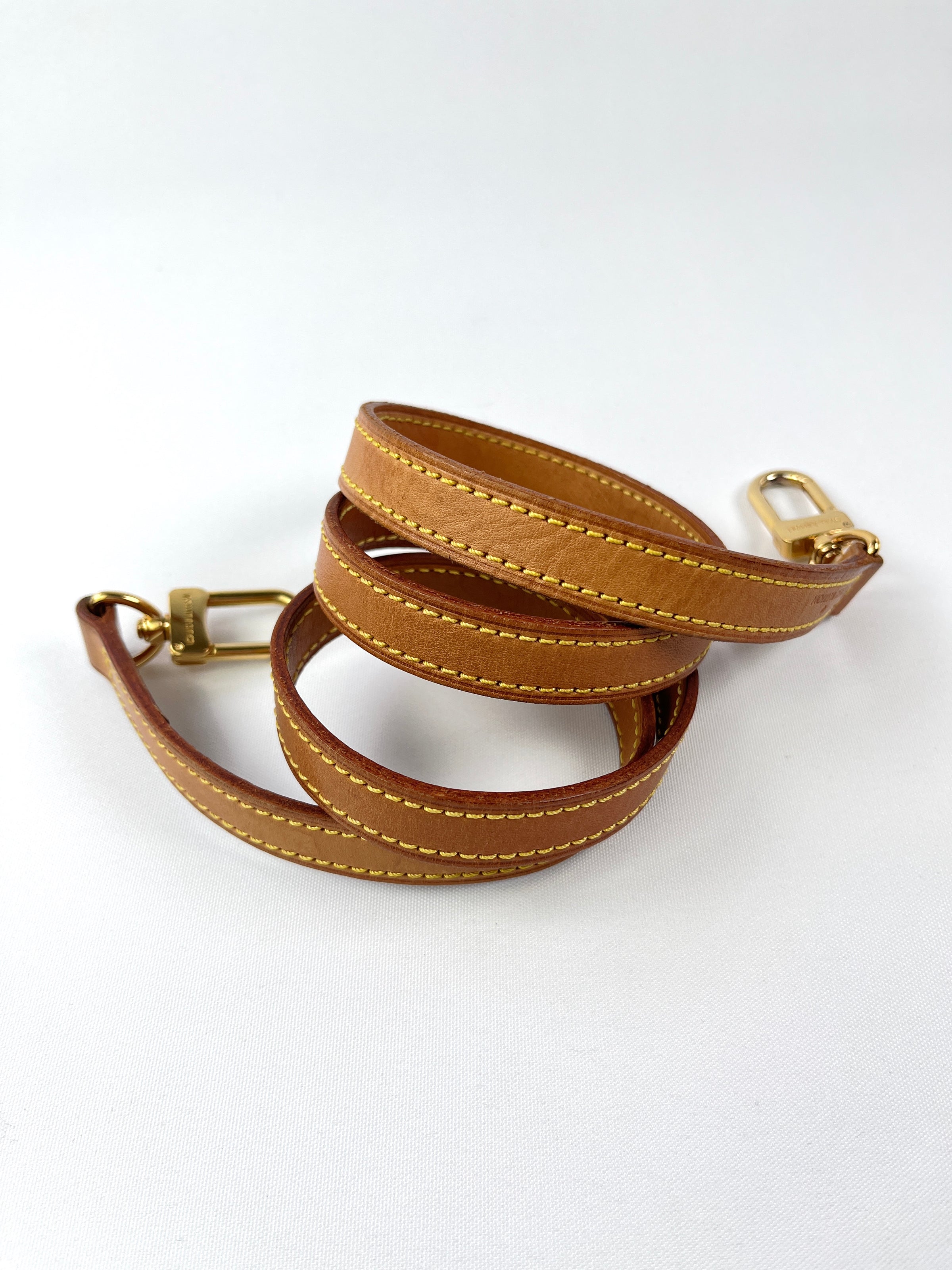 1.5cm Vachetta Leather Crossbody Strap for Medium Sized Louis