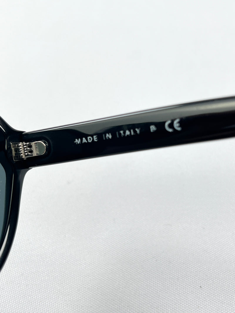 CHANEL - ROUND BLACK ACETATE FRAME SUNGLASSES