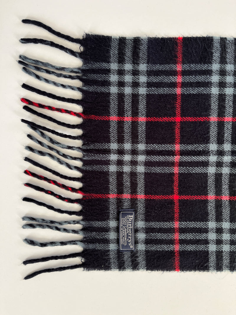 BURBERRY - CLASSIC BLUE NOVACHECK VINTAGE LAMBSWOOL SCARF