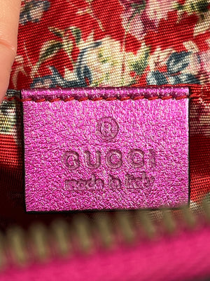 GUCCI - FUCHSIA TRAPUNTATA CROSSBODY BAG