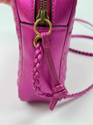 GUCCI - FUCHSIA TRAPUNTATA CROSSBODY BAG