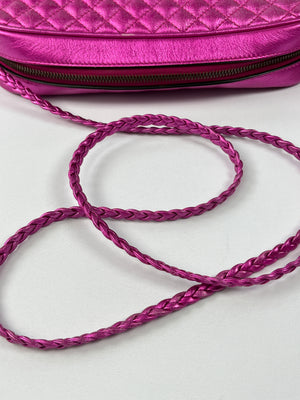 GUCCI - FUCHSIA TRAPUNTATA CROSSBODY BAG