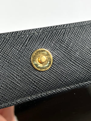 PRADA - BLACK SAFFIANO LUX CHAIN CROSSBODY BAG