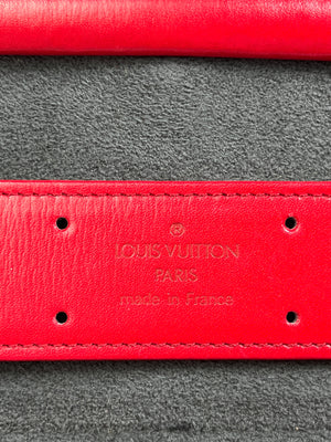 LOUIS VUITTON - RED EPI ROULEAU BIJOUX JEWELLERY ROLL POUCH