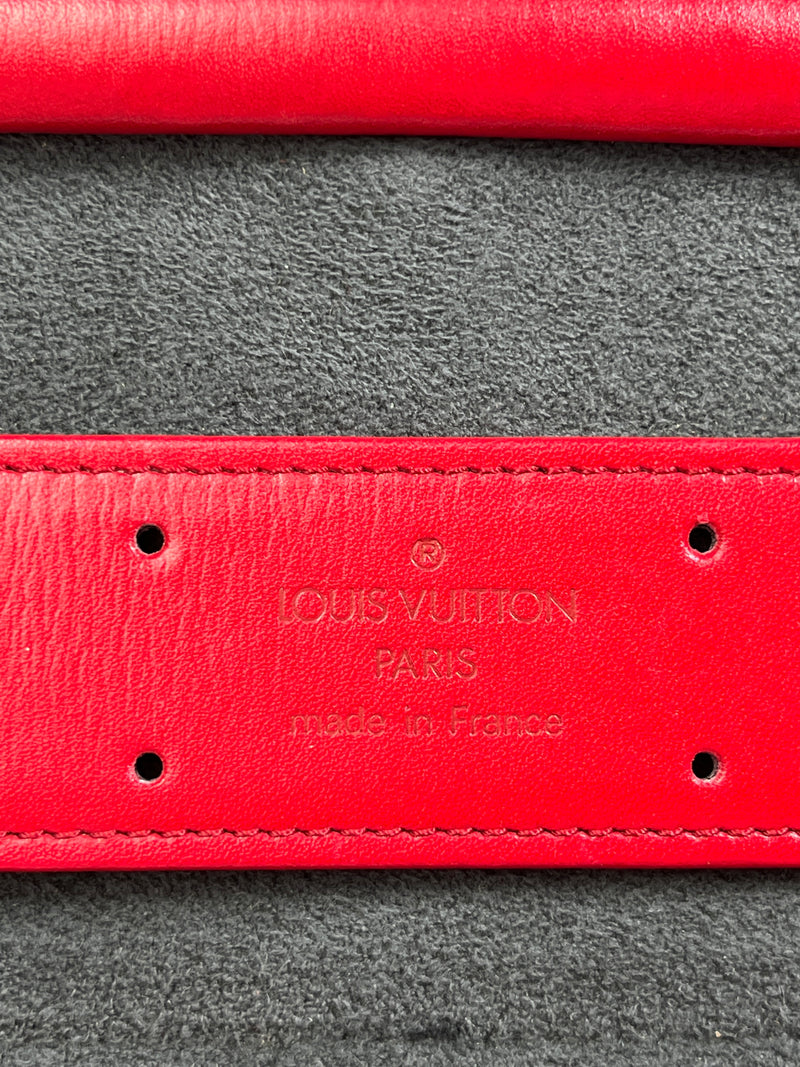 LOUIS VUITTON - RED EPI ROULEAU BIJOUX JEWELLERY ROLL POUCH