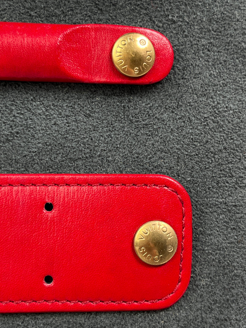LOUIS VUITTON - RED EPI ROULEAU BIJOUX JEWELLERY ROLL POUCH
