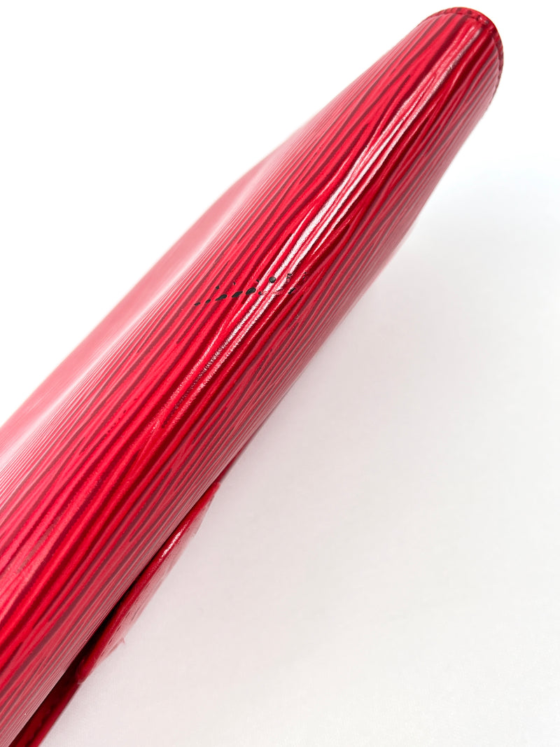 LOUIS VUITTON - RED EPI ROULEAU BIJOUX JEWELLERY ROLL POUCH