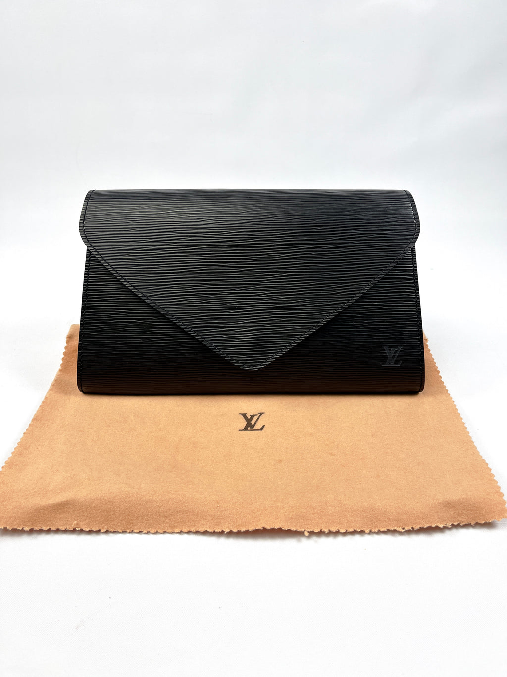 LOUIS VUITTON - BLACK EPI LEATHER ART DECO CLUTCH CROSSBODY