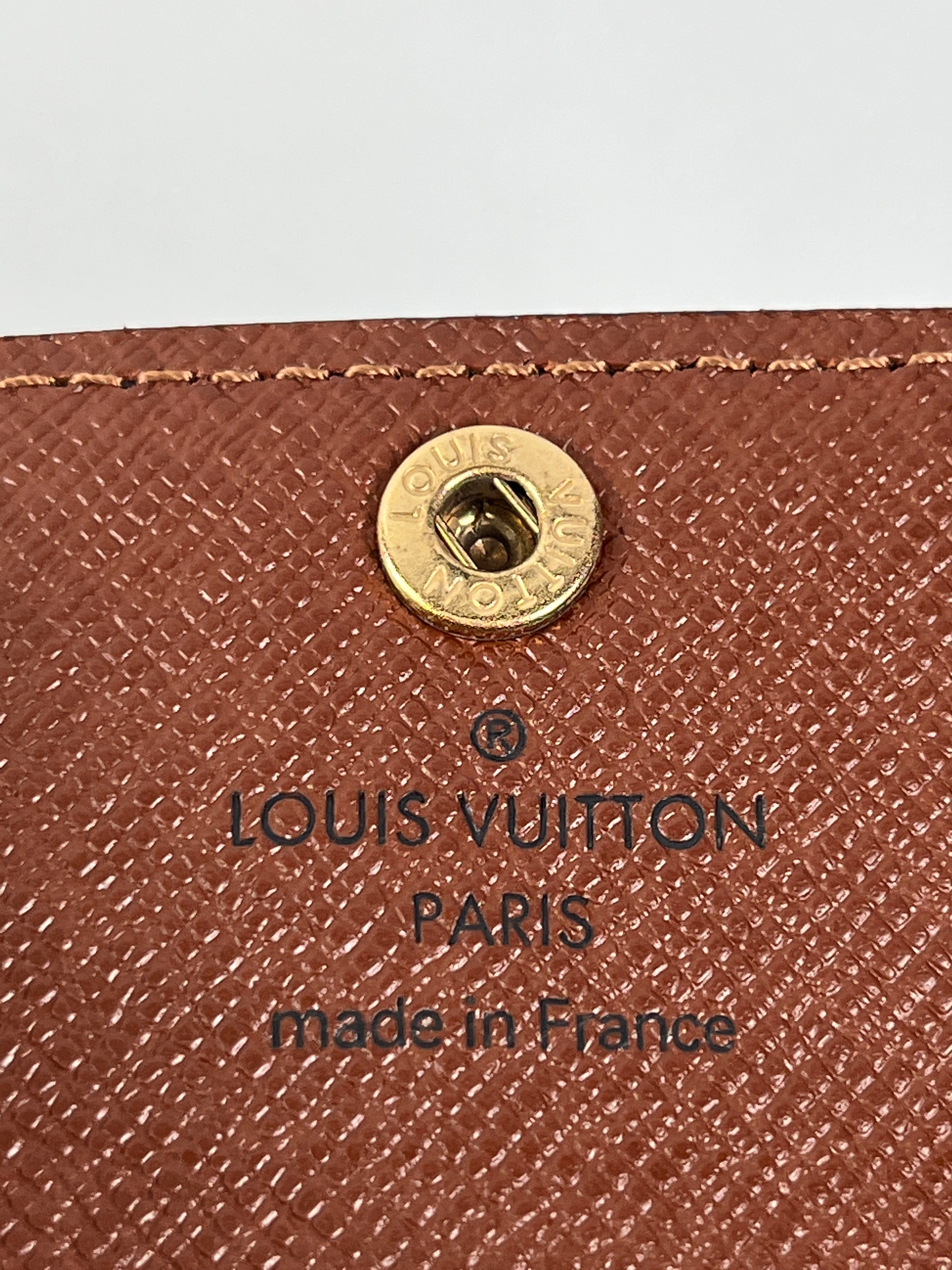 LOUIS VUITTON Card Holder Monogram Canvas Brown