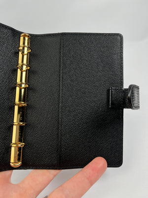 LOUIS VUITTON - EPI LEATHER AGENDA PM IN BLACK